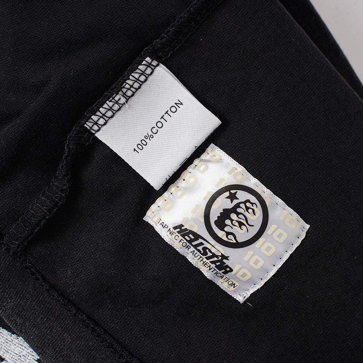 HS Washed Black Front & Back Graphic T-Shirt ¡ª neck_label