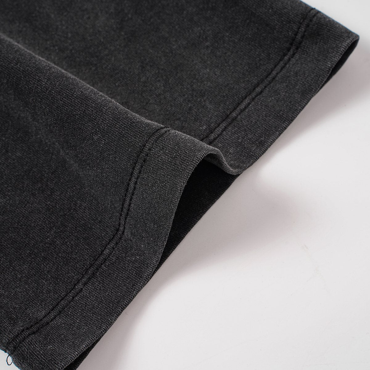 HS Washed Black Front & Back Graphic T-Shirt ¡ª fabric_closeup