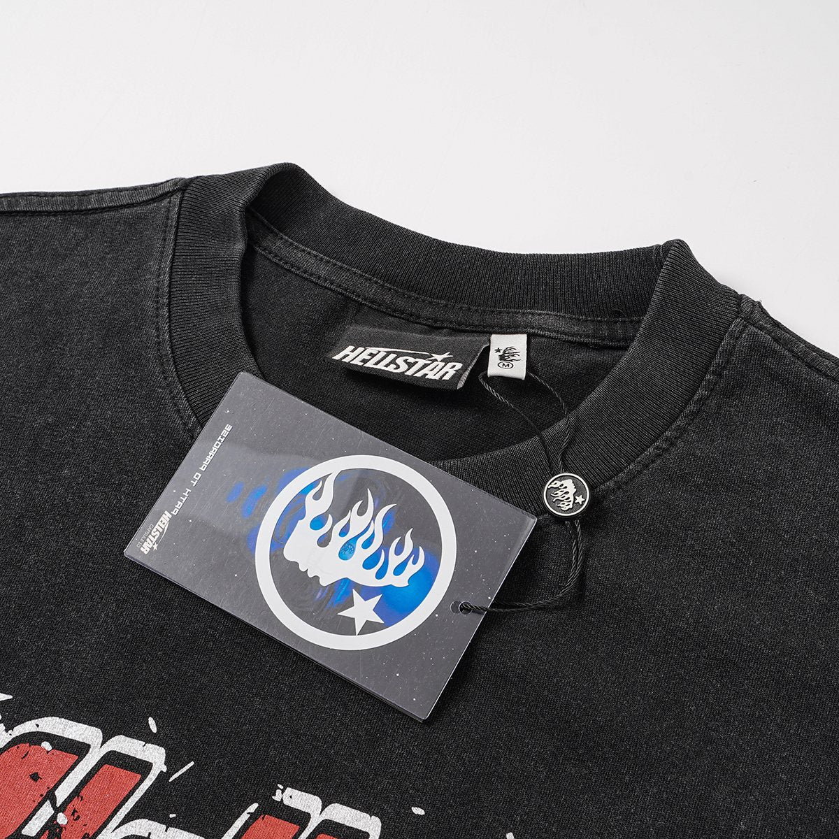 HS Washed Black Front & Back Graphic T-Shirt ¡ª hang_tag