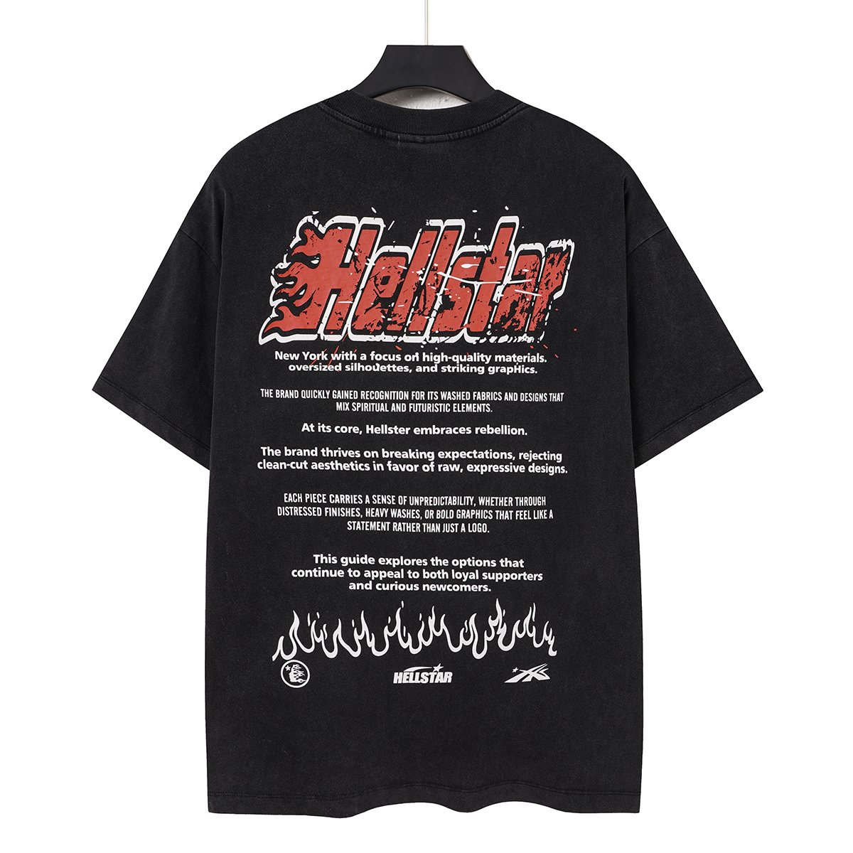 HS Washed Black Front & Back Graphic T-Shirt ¡ª back