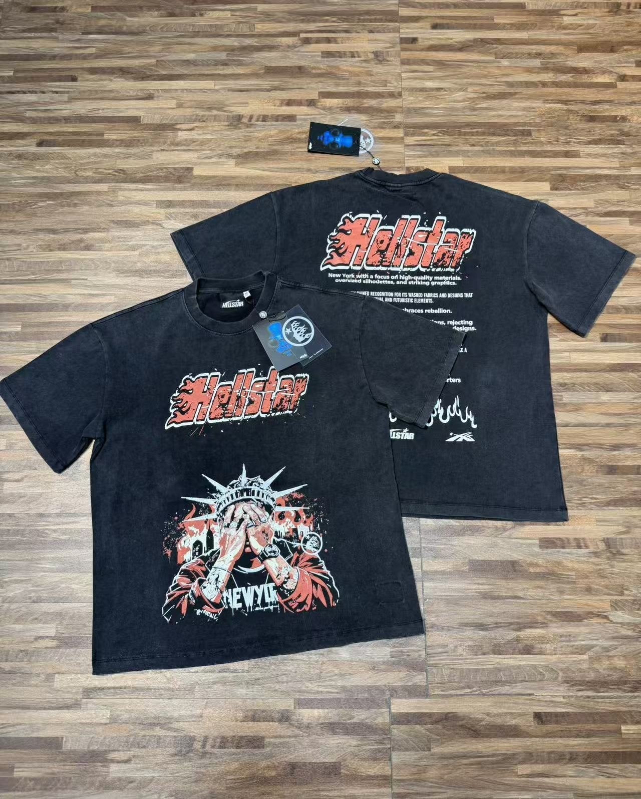 HS Washed Black Front & Back Graphic T-Shirt ¡ª context