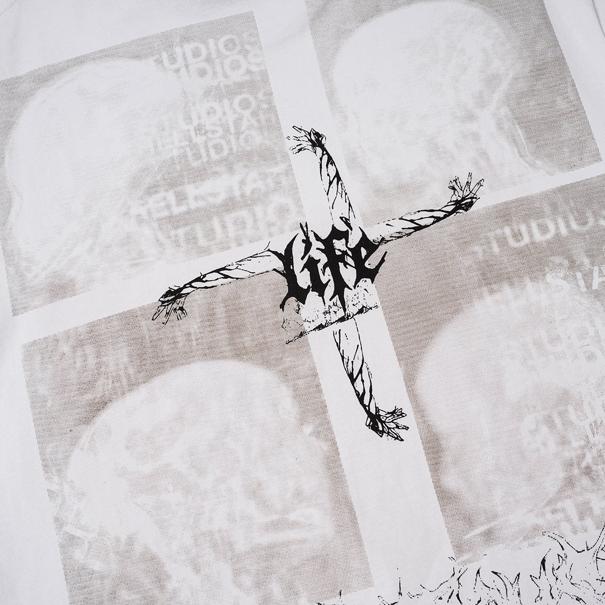 HS White Head Graphic Short-Sleeve T-Shirt ¡ª detail