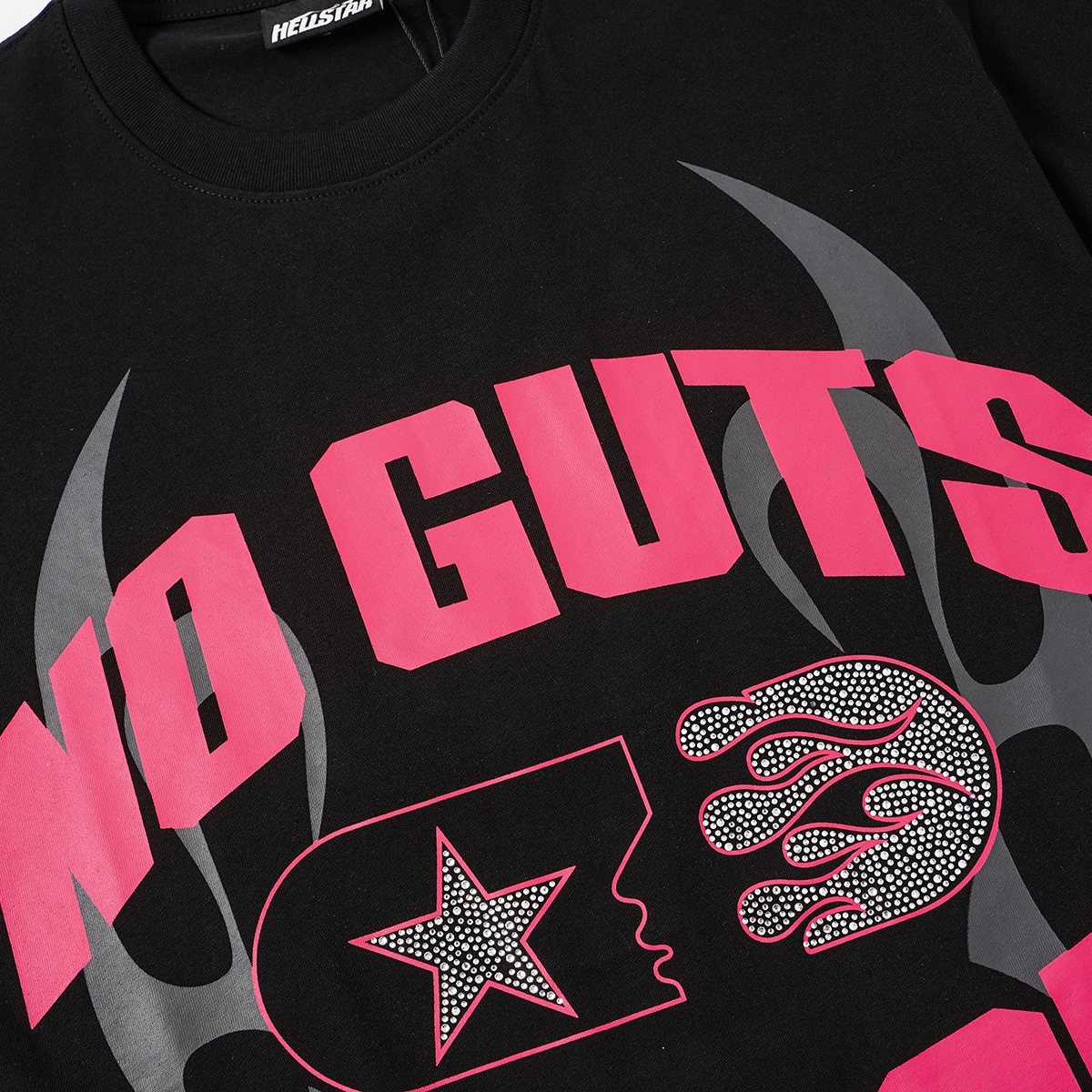 HS No Guts No Glory Rhinestone-Style Graphic T-Shirt ¡ª detail