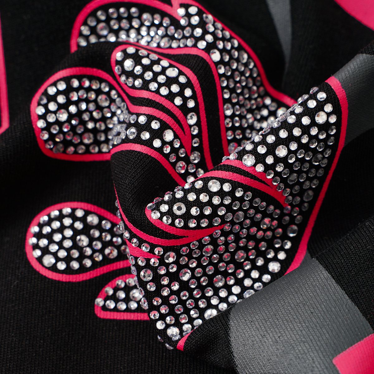 HS No Guts No Glory Rhinestone-Style Graphic T-Shirt ¡ª detail