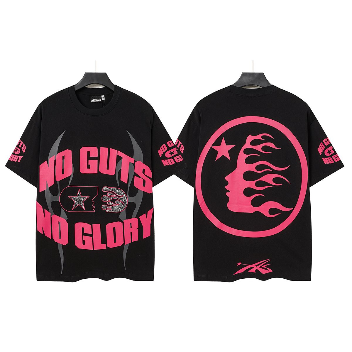 HS No Guts No Glory Rhinestone-Style Graphic T-Shirt ¡ª front