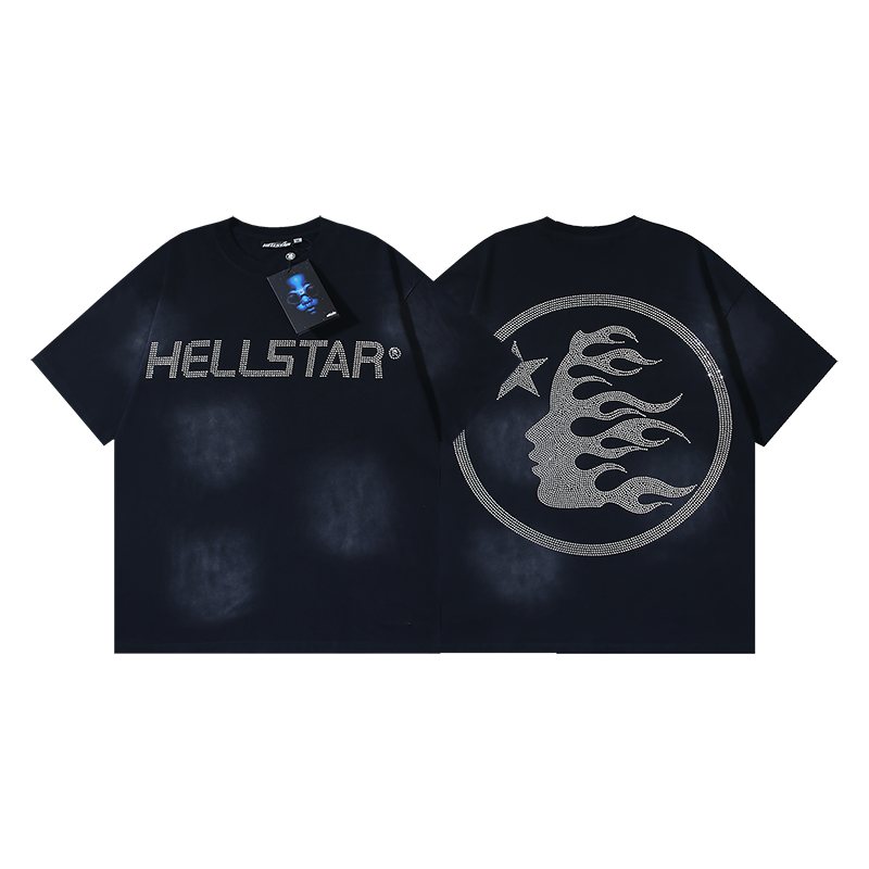 HS Rhinestone Face Flame Graphic T-Shirt ¡ª hero