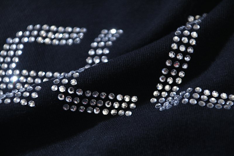 HS Rhinestone Face Flame Graphic T-Shirt ¡ª detail