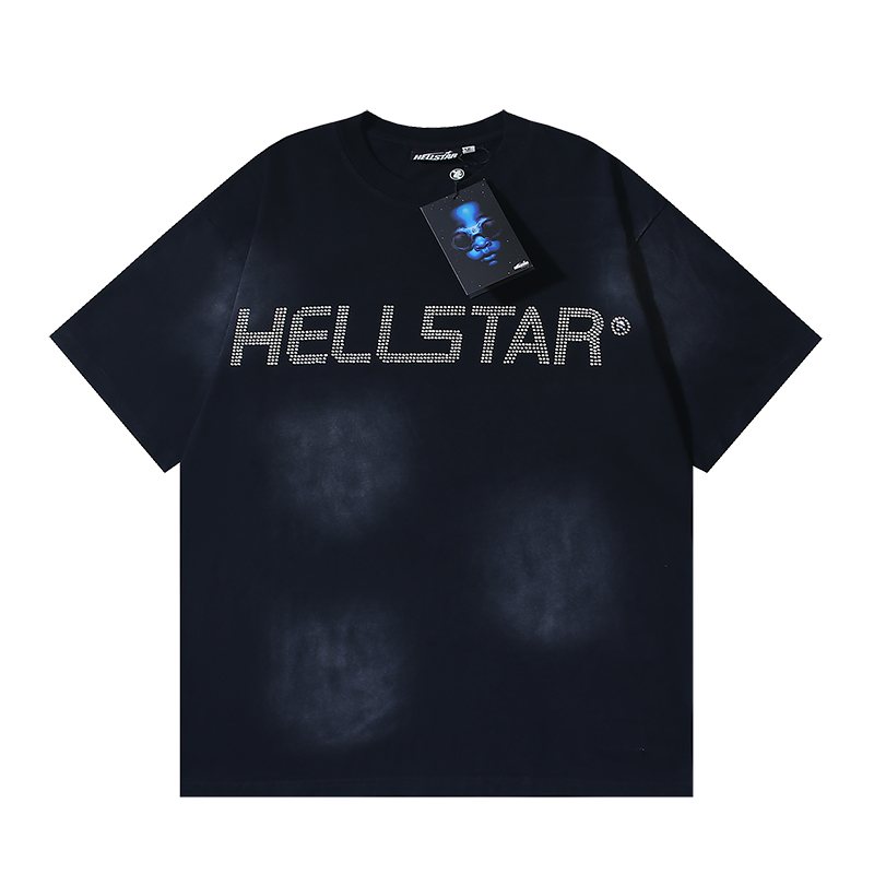 HS Rhinestone Face Flame Graphic T-Shirt ¡ª front