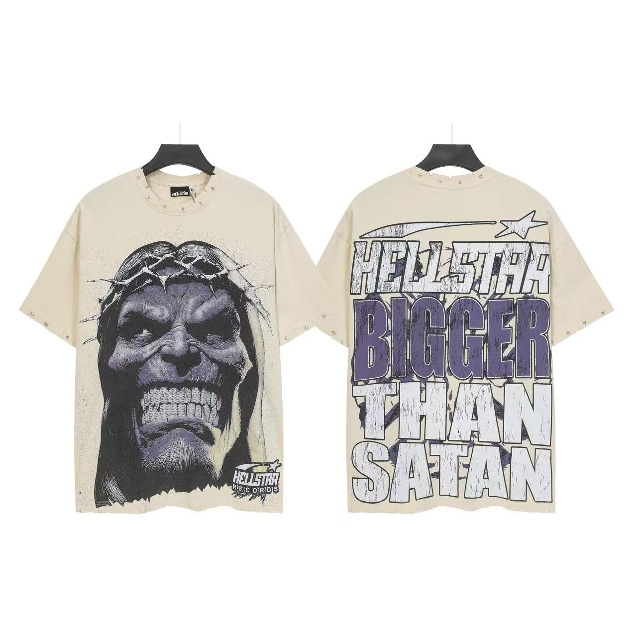HS Bigger Than Satan Face Graphic T-Shirt ¡ª front