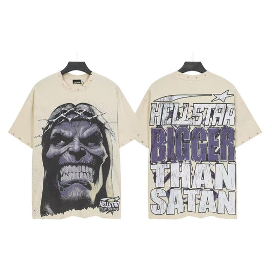 HS Bigger Than Satan Face Graphic T-Shirt ¡ª front