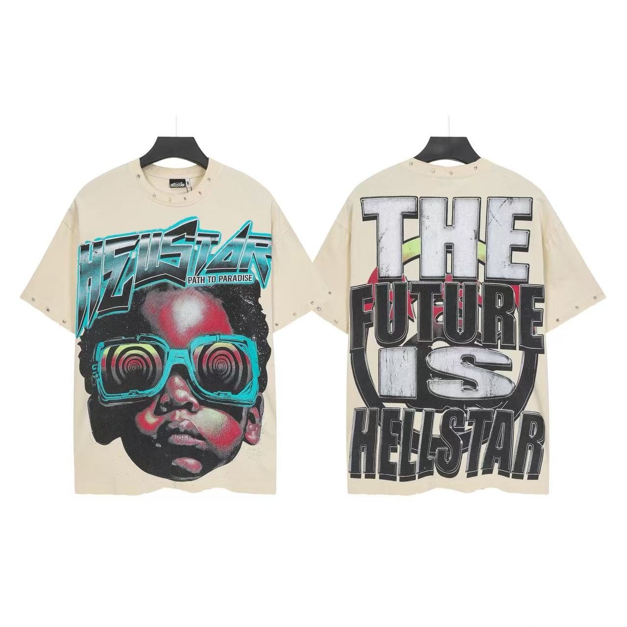 HS Future Neon Face Graphic T-Shirt ¡ª front