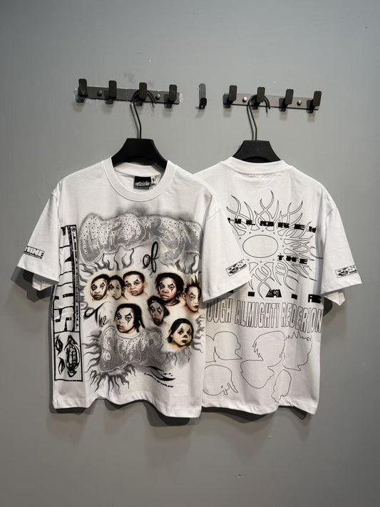 HS Face Collage Eye Graphic T-Shirt ¡ª front