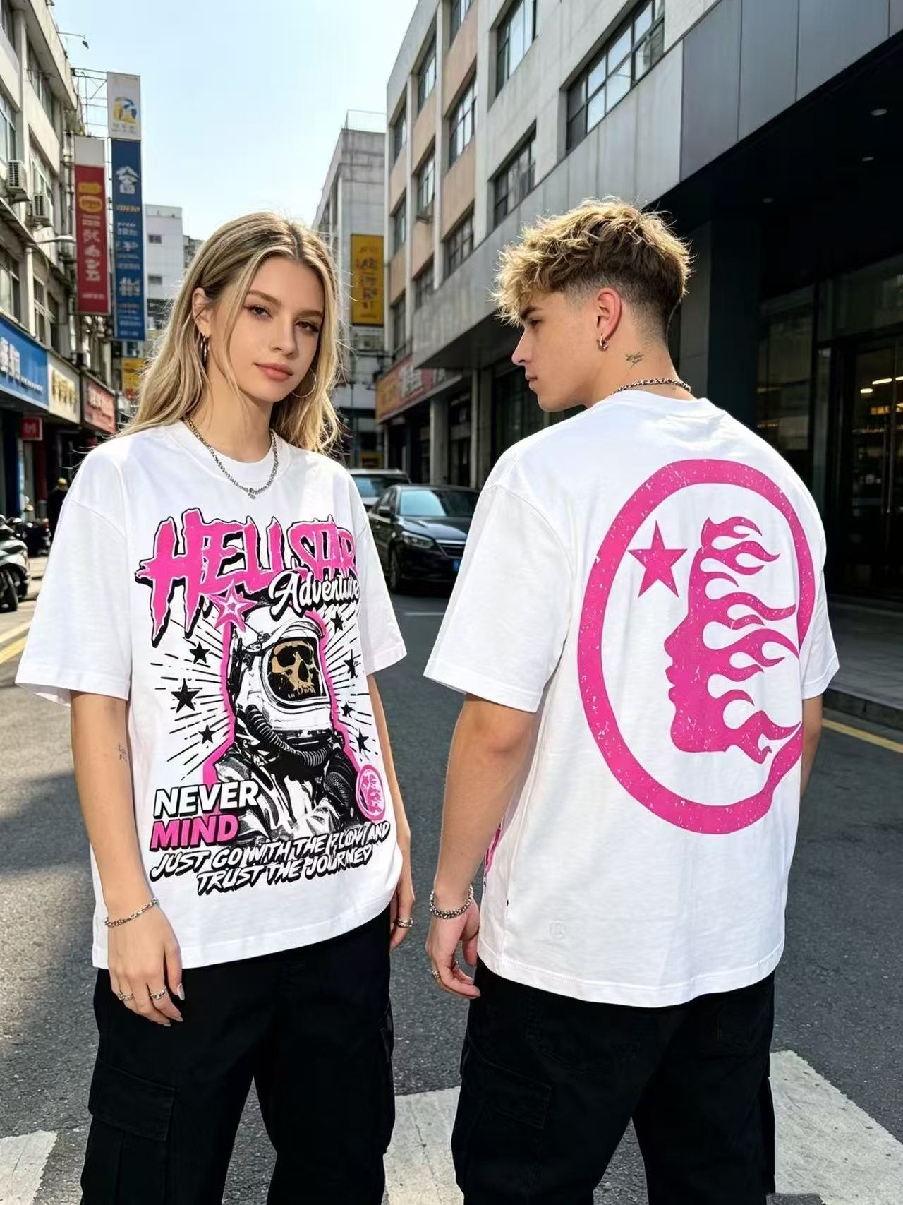 HS Pink Astro Graphic T-Shirt ¡ª context