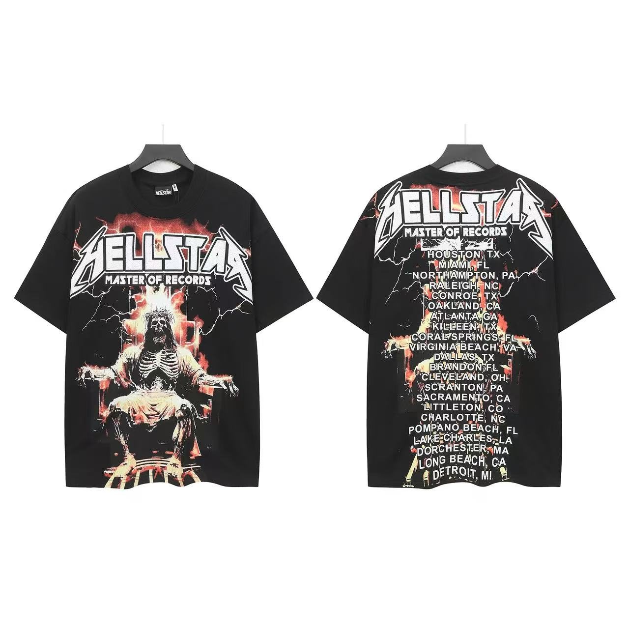 HS Master Of Records Skeleton Graphic T-Shirt ¡ª front