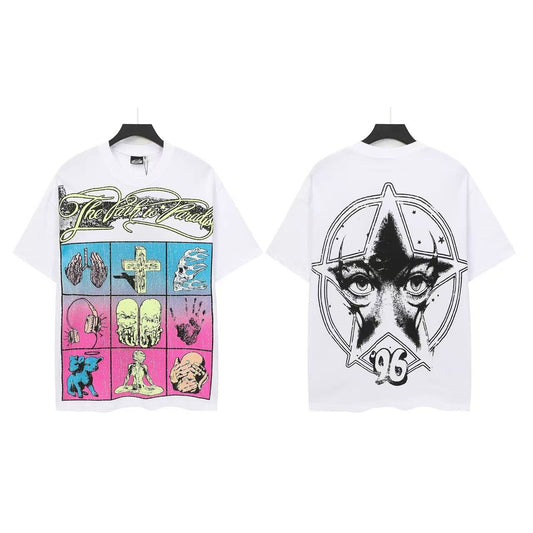 HS Color Panel Face Graphic T-Shirt ¡ª front