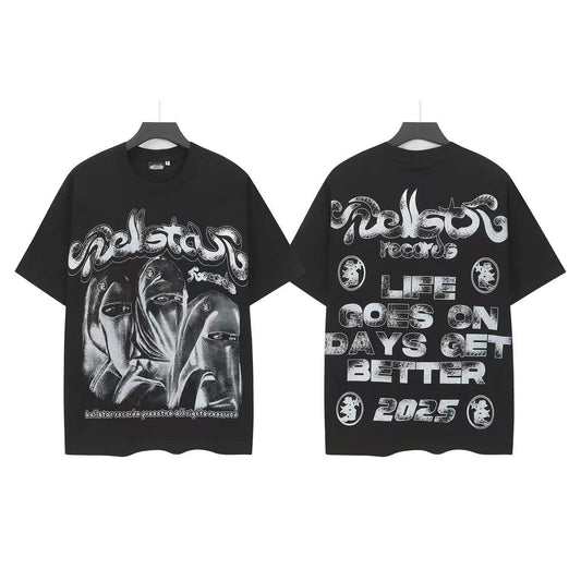 HS Days Get Better Masked-Face Graphic T-Shirt ¡ª front