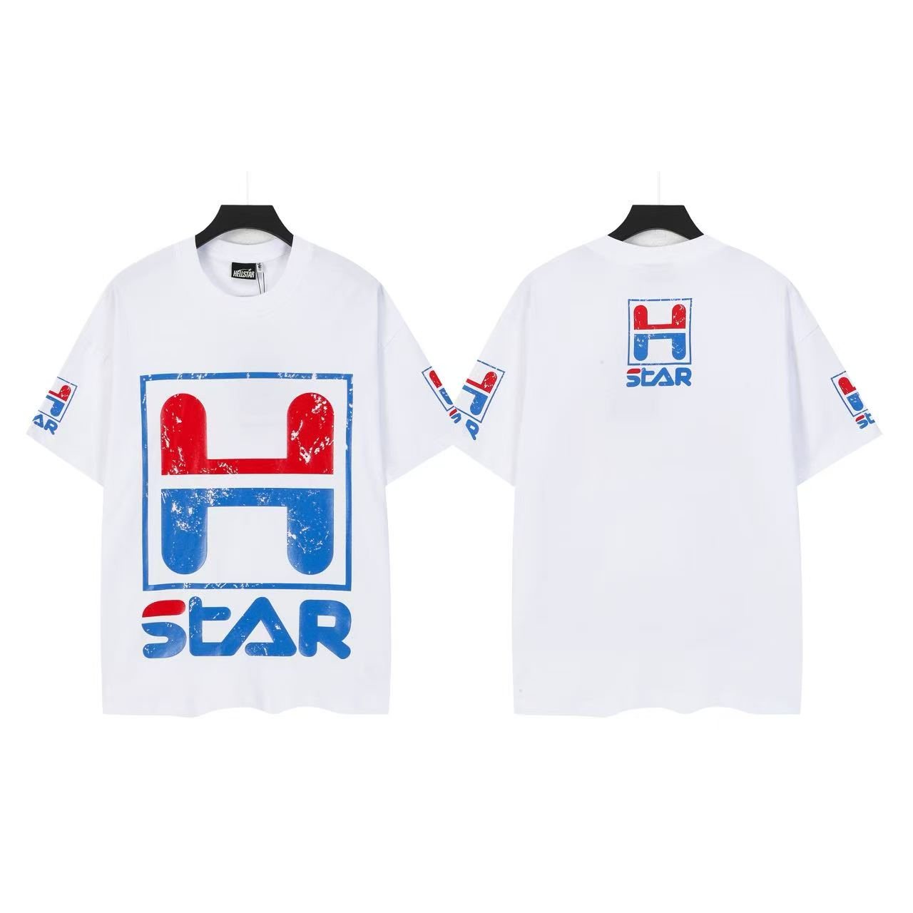 HS Red/Blue Star Box Logo T-Shirt ¡ª front