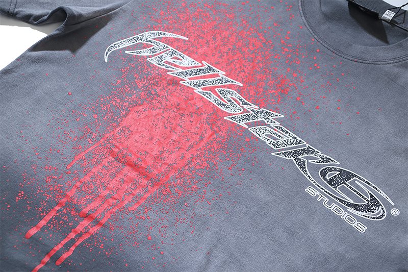 HS Red Splatter Graphic Short-Sleeve T-Shirt ¡ª detail