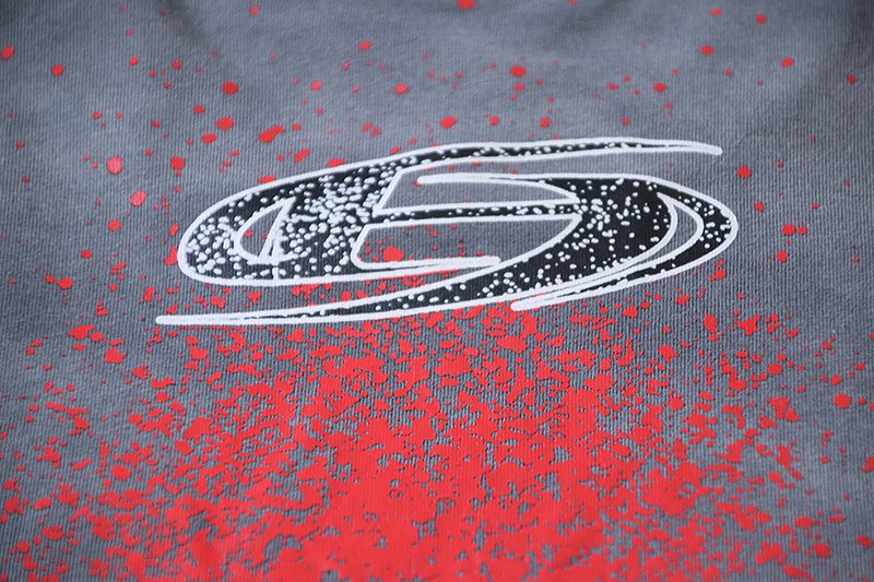 HS Red Splatter Graphic Short-Sleeve T-Shirt ¡ª detail