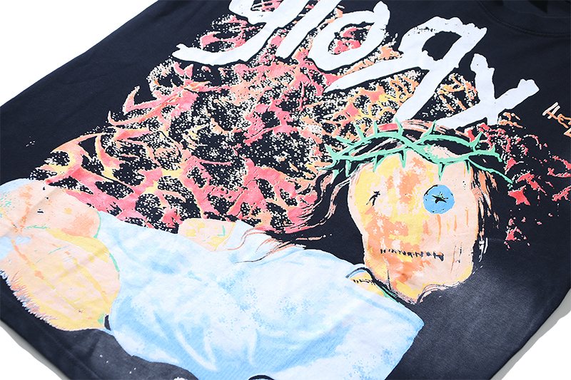 HS Washed Black Front & Back Graphic T-Shirt ¡ª detail