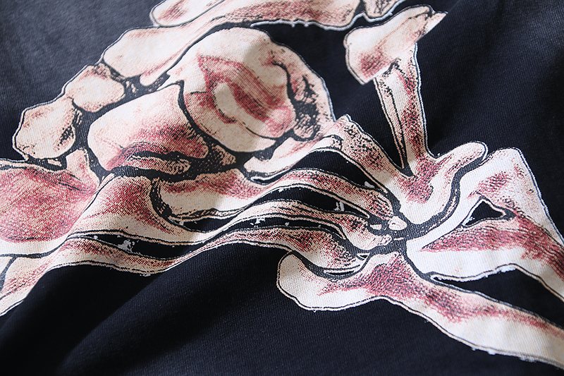 HS Washed Black Front & Back Graphic T-Shirt ¡ª detail