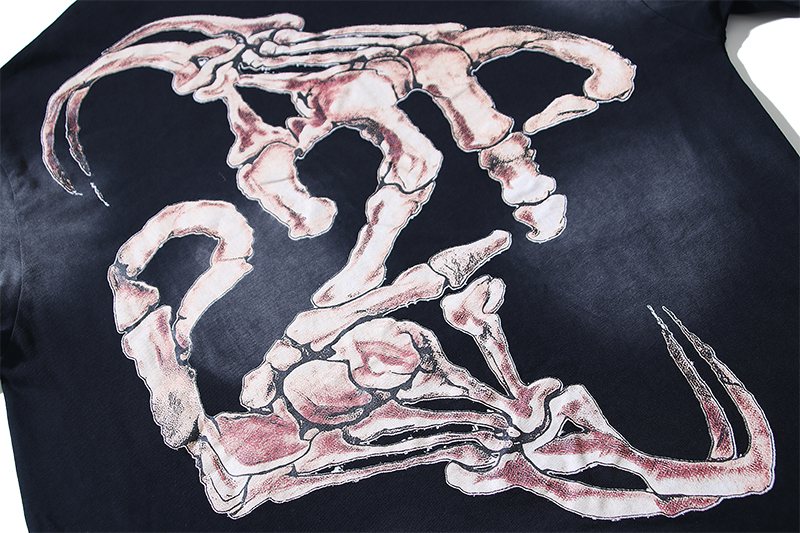 HS Washed Black Front & Back Graphic T-Shirt ¡ª detail