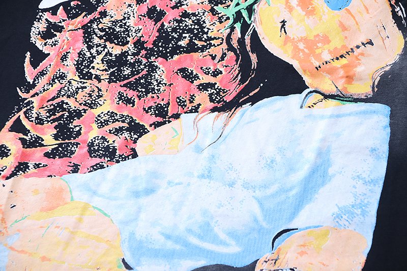 HS Washed Black Front & Back Graphic T-Shirt ¡ª detail