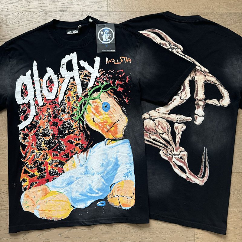 HS Washed Black Front & Back Graphic T-Shirt ¡ª context