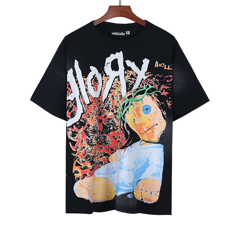 HS Washed Black Front & Back Graphic T-Shirt ¡ª front