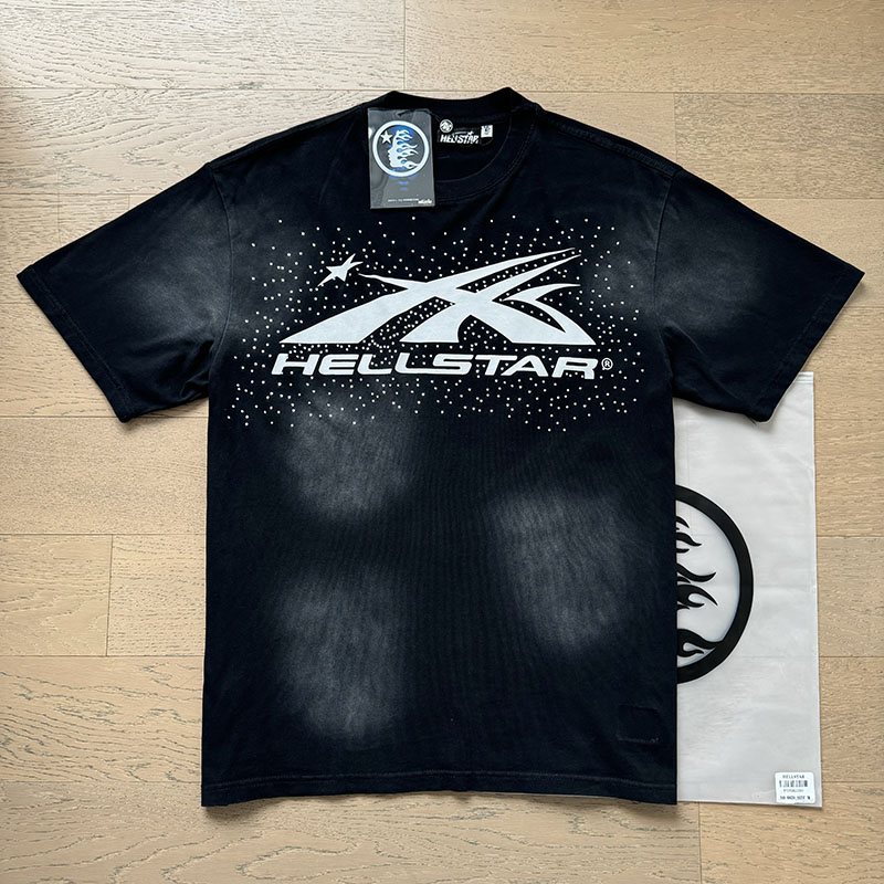 HS Washed Black Rhinestone Graphic T-Shirt ¡ª context