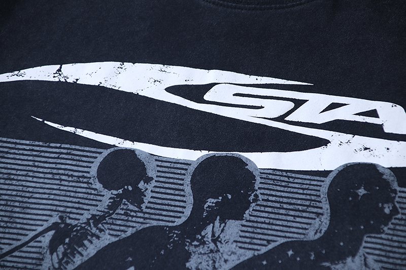 HS Washed Dark Navy Graphic T-Shirt ¡ª detail