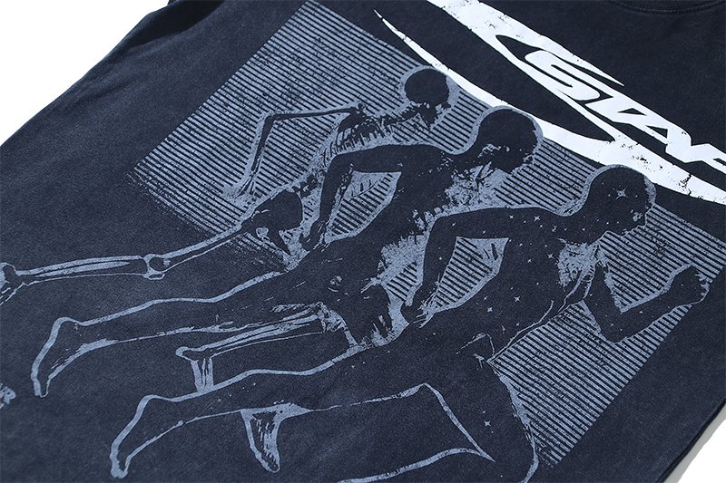 HS Washed Dark Navy Graphic T-Shirt ¡ª detail