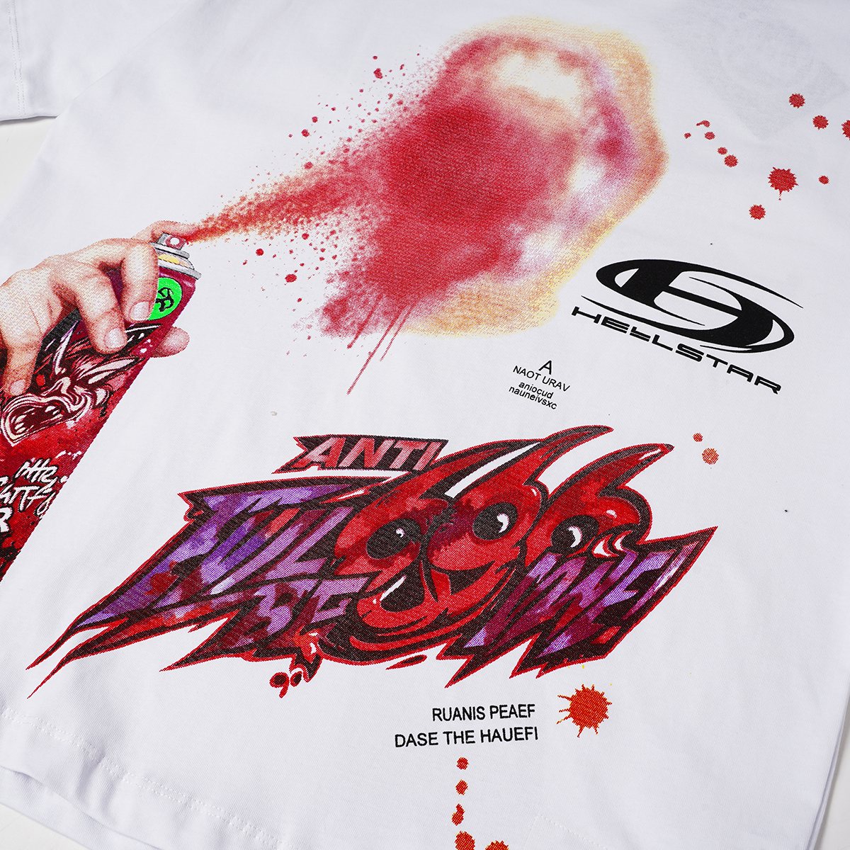 HS Spray Can Graphic Short-Sleeve T-Shirt ¡ª detail