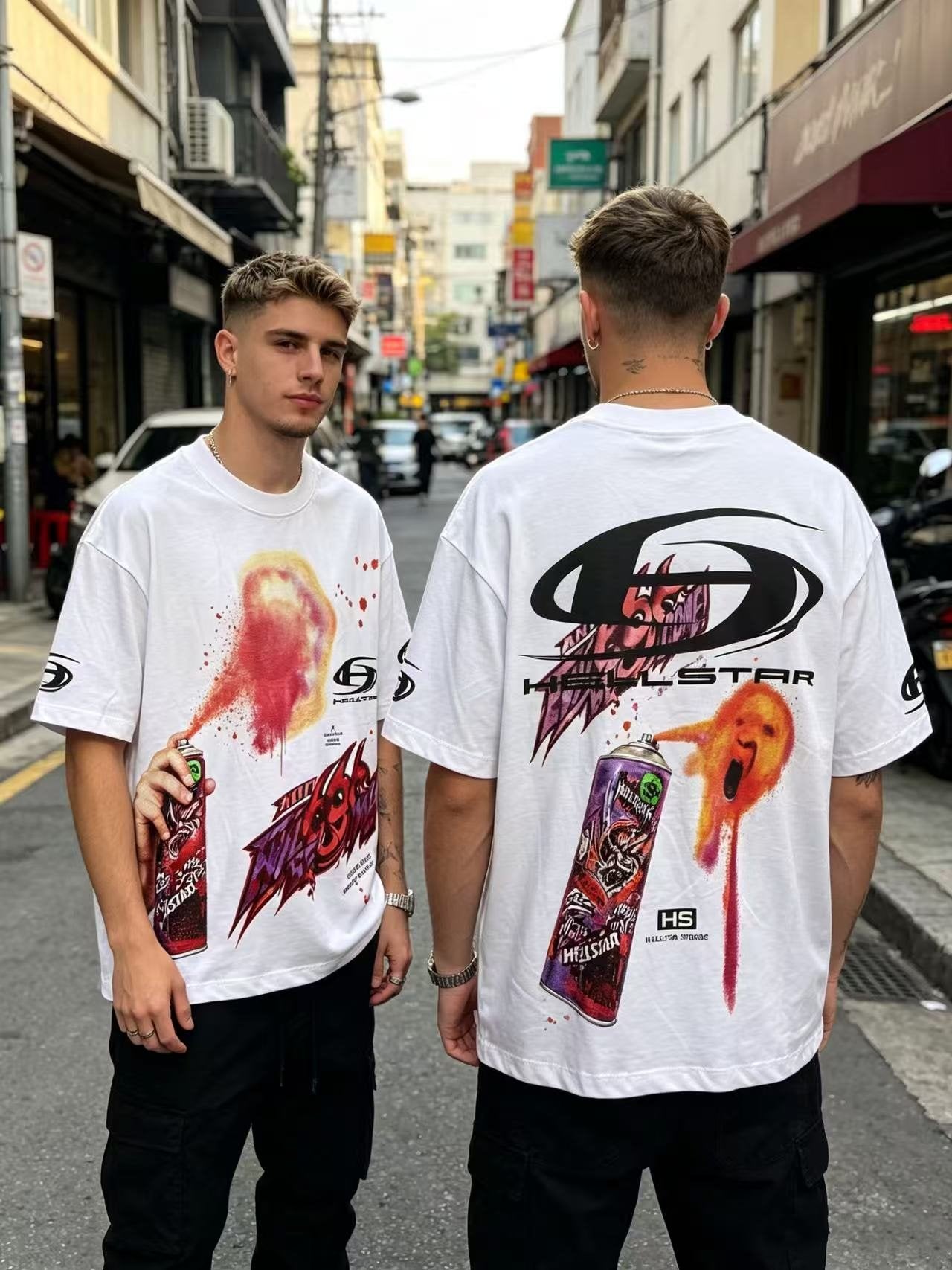 HS Spray Can Graphic Short-Sleeve T-Shirt ¡ª context