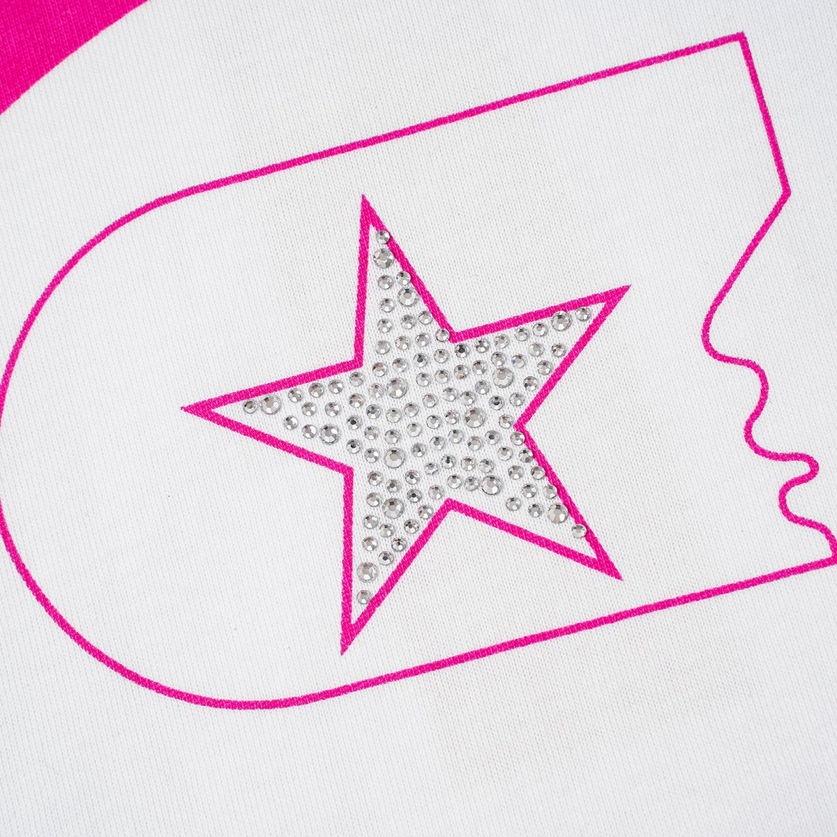 HS Rhinestone Number Graphic T-Shirt ¡ª detail