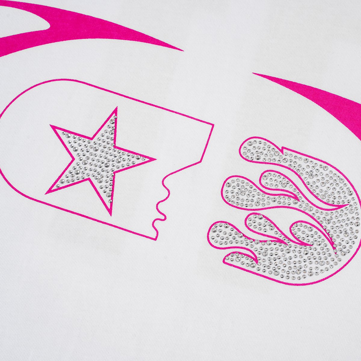HS Rhinestone Number Graphic T-Shirt ¡ª detail