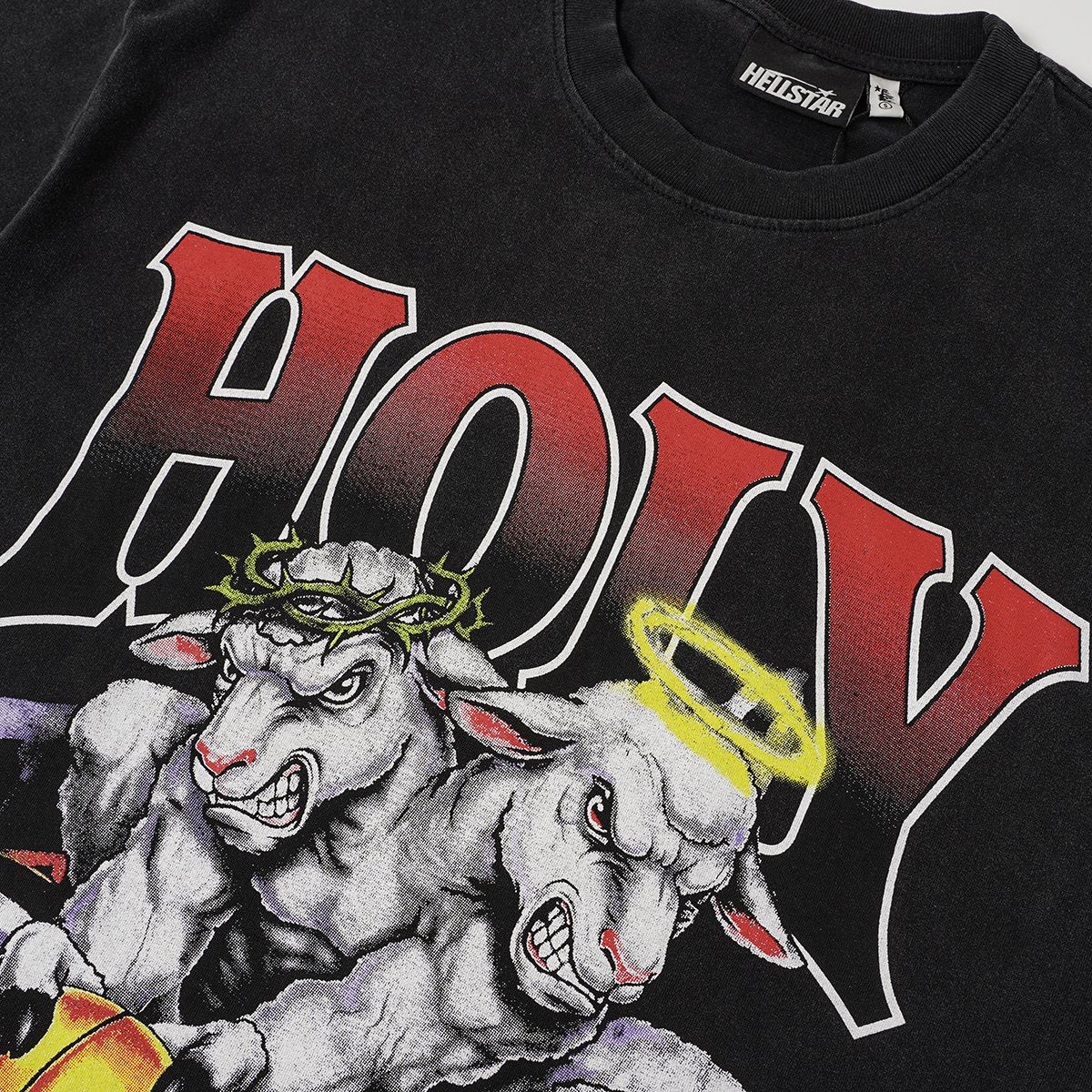 HS Holy State Sheep Basketball Graphic T-Shirt ¡ª detail