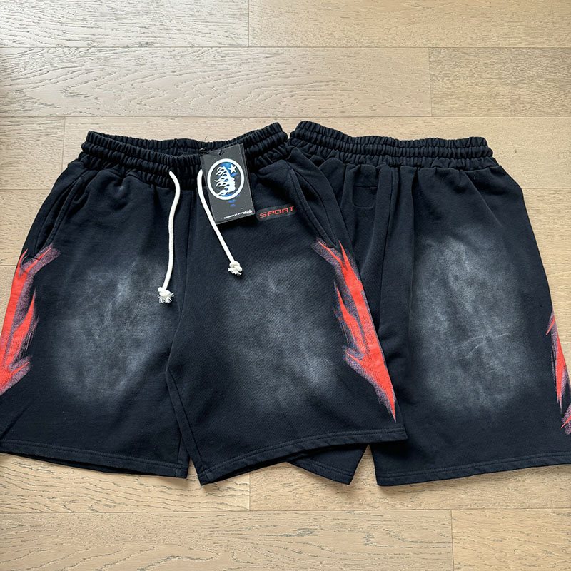 HS Washed Black Sport Graphic T-Shirt & Shorts Set ¡ª comparison