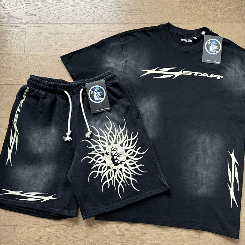 HS Washed Black Graphic Short-Sleeve Set ¡ª hero