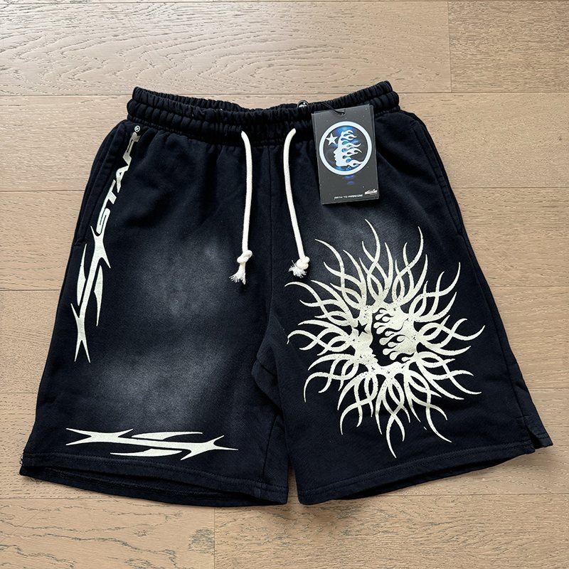 HS Washed Black Graphic Short-Sleeve Set ¡ª front