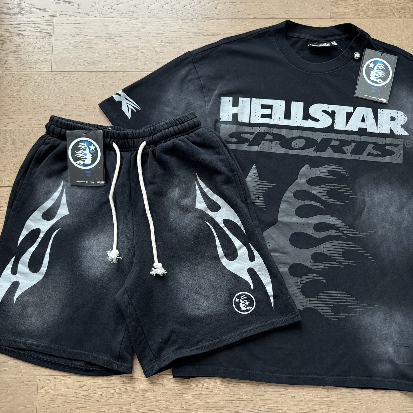 HS Flame Face Graphic Short-Sleeve Set ¡ª hero