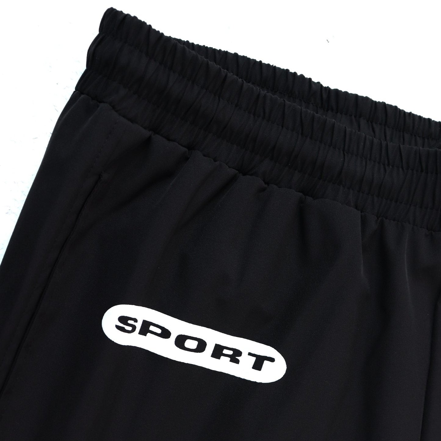 HS Sport Graphic Shorts - Black ¡ª detail
