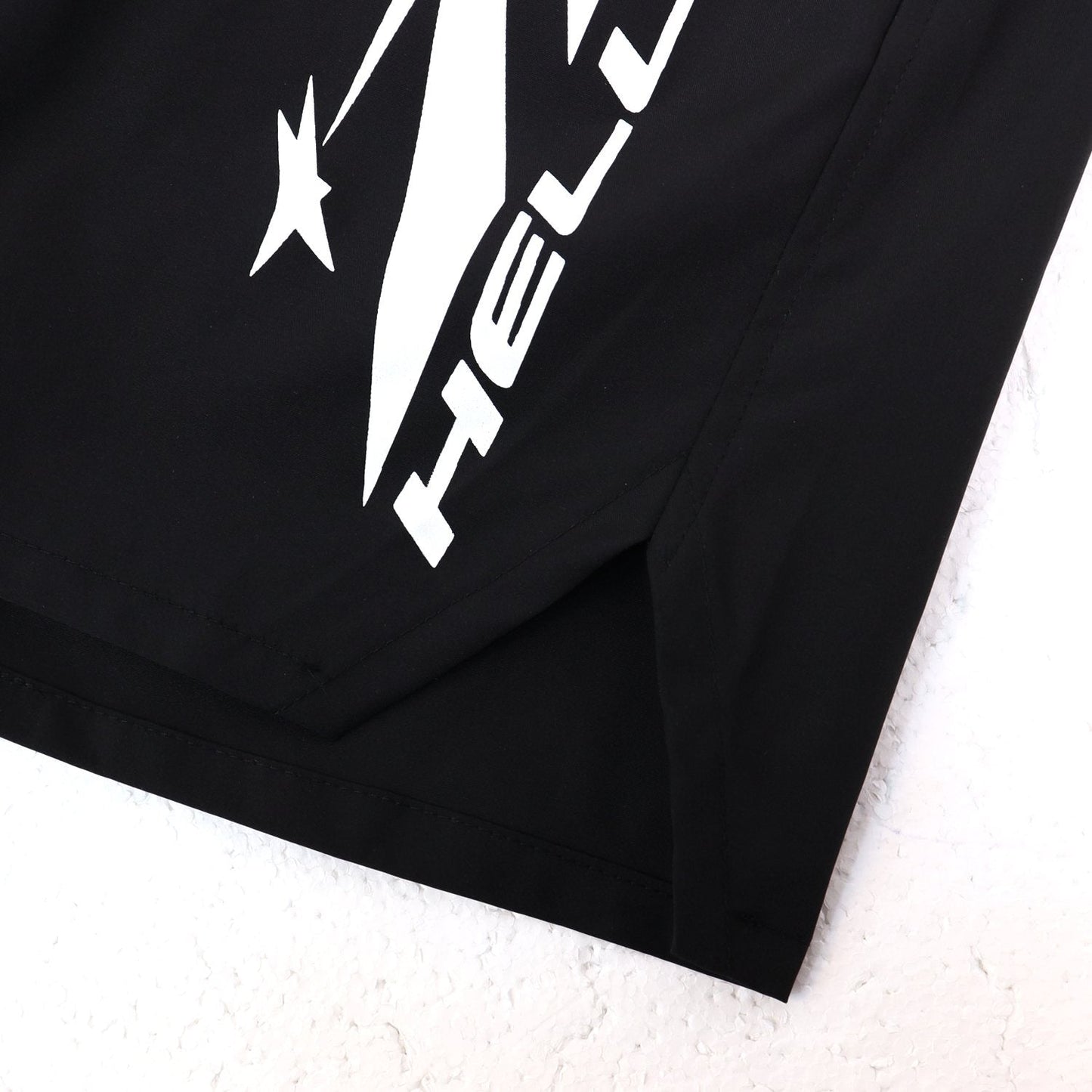 HS Sport Graphic Shorts - Black ¡ª detail
