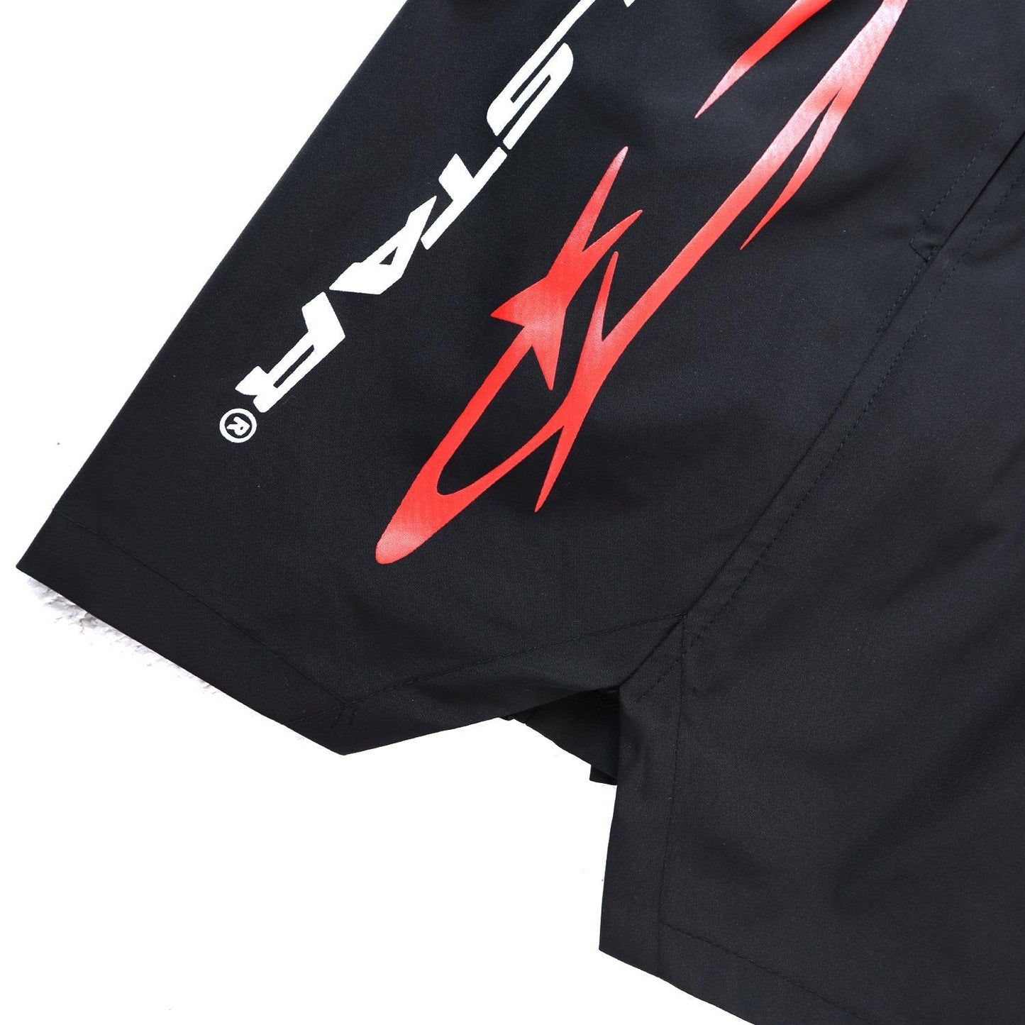 HS Red Label Graphic Shorts - Black ¡ª detail