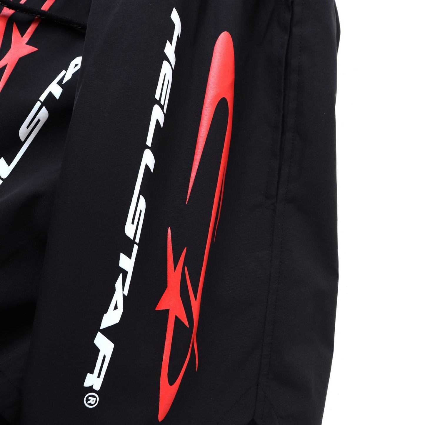 HS Red Label Graphic Shorts - Black ¡ª detail