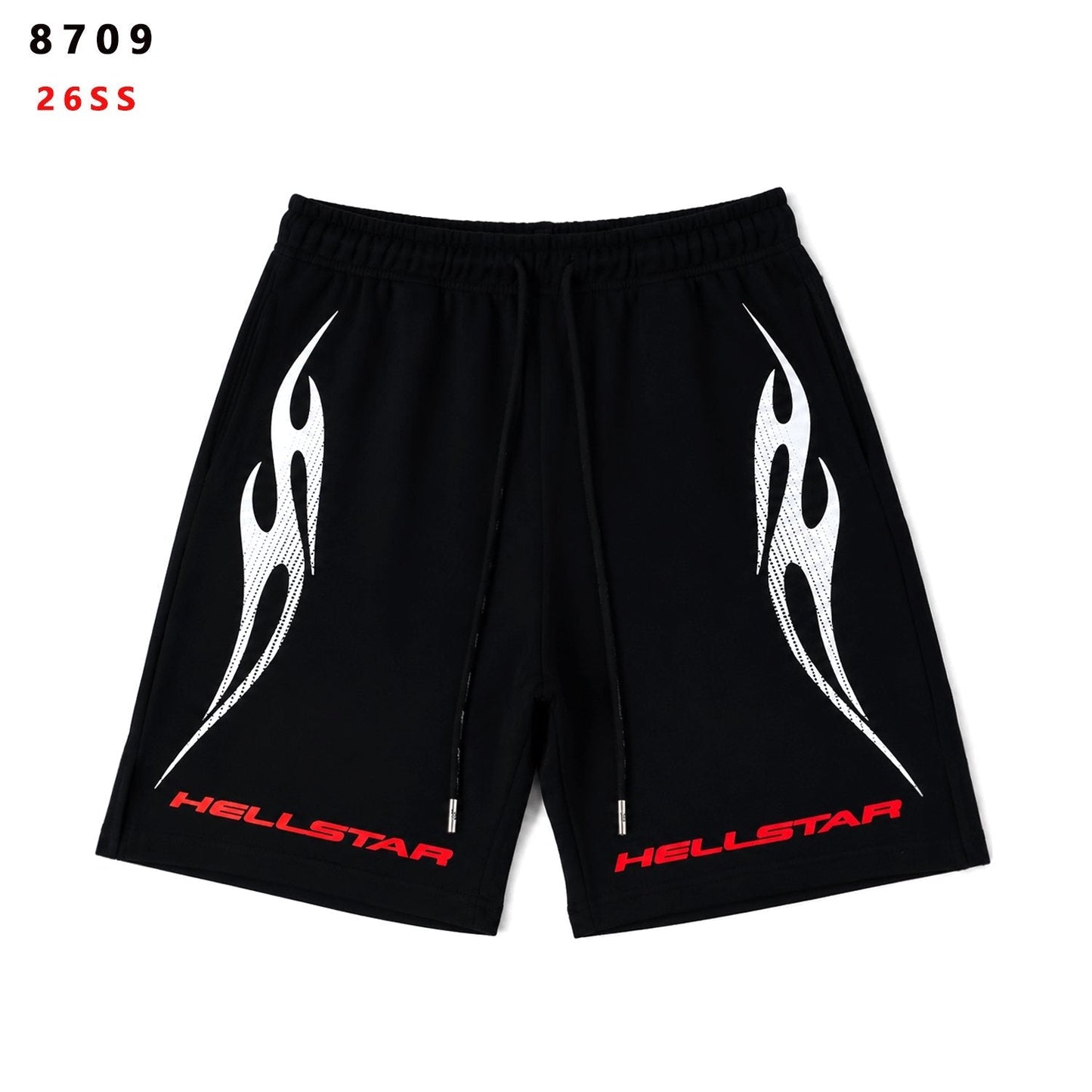 HS Flame Graphic Drawstring Shorts ¡ª front