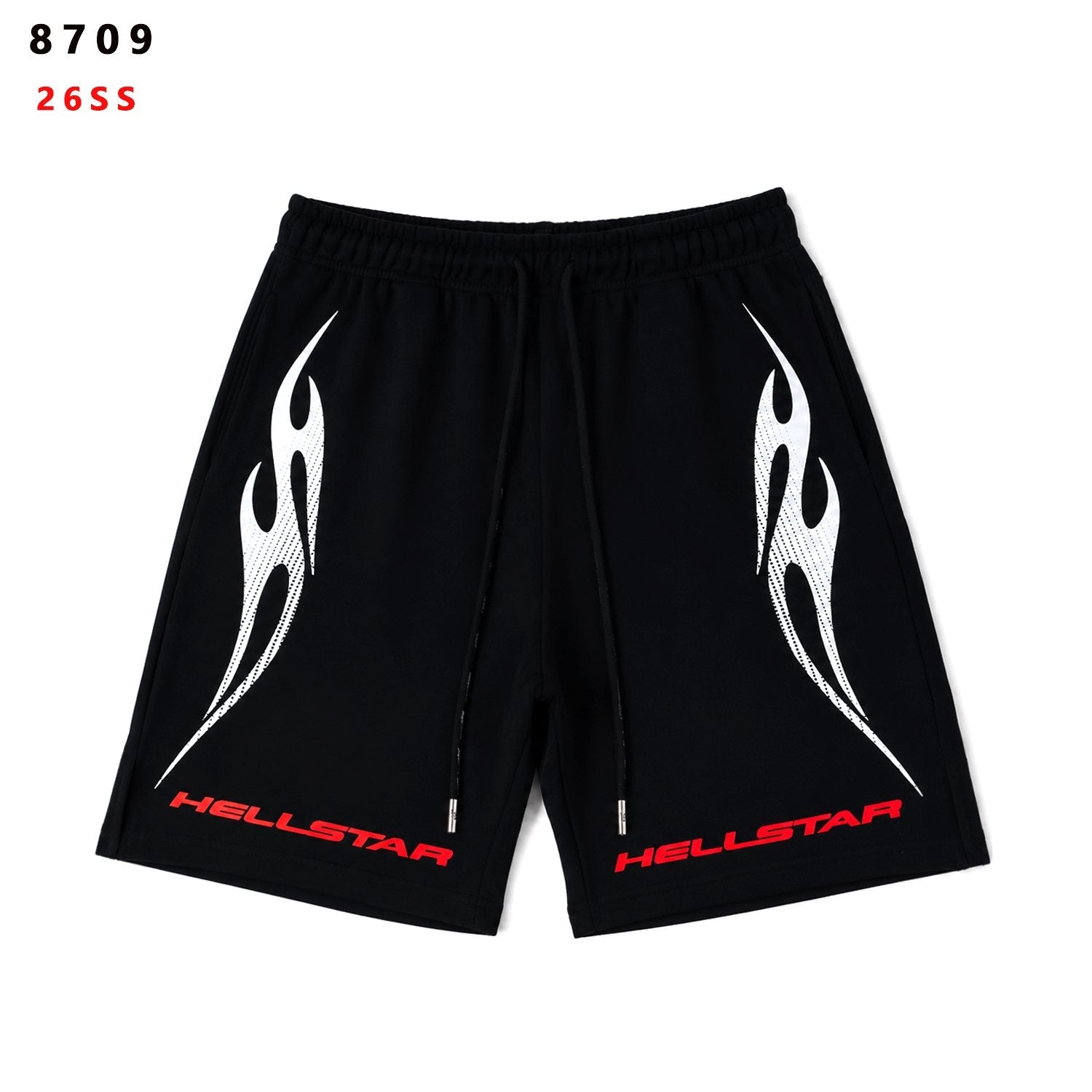 HS Flame Graphic Drawstring Shorts ¡ª front