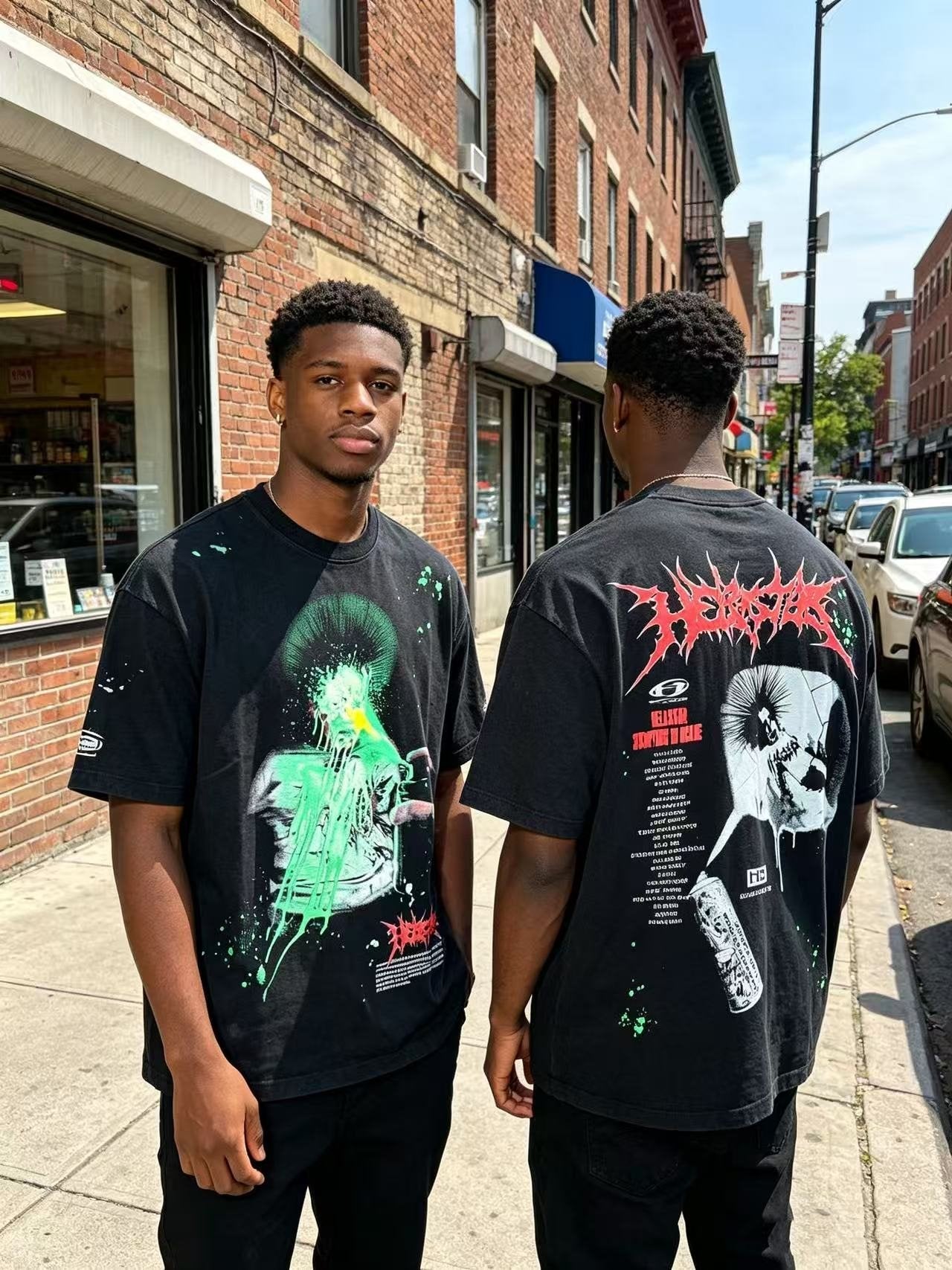 HS Front and Back Graphic Short-Sleeve T-Shirt ¡ª context