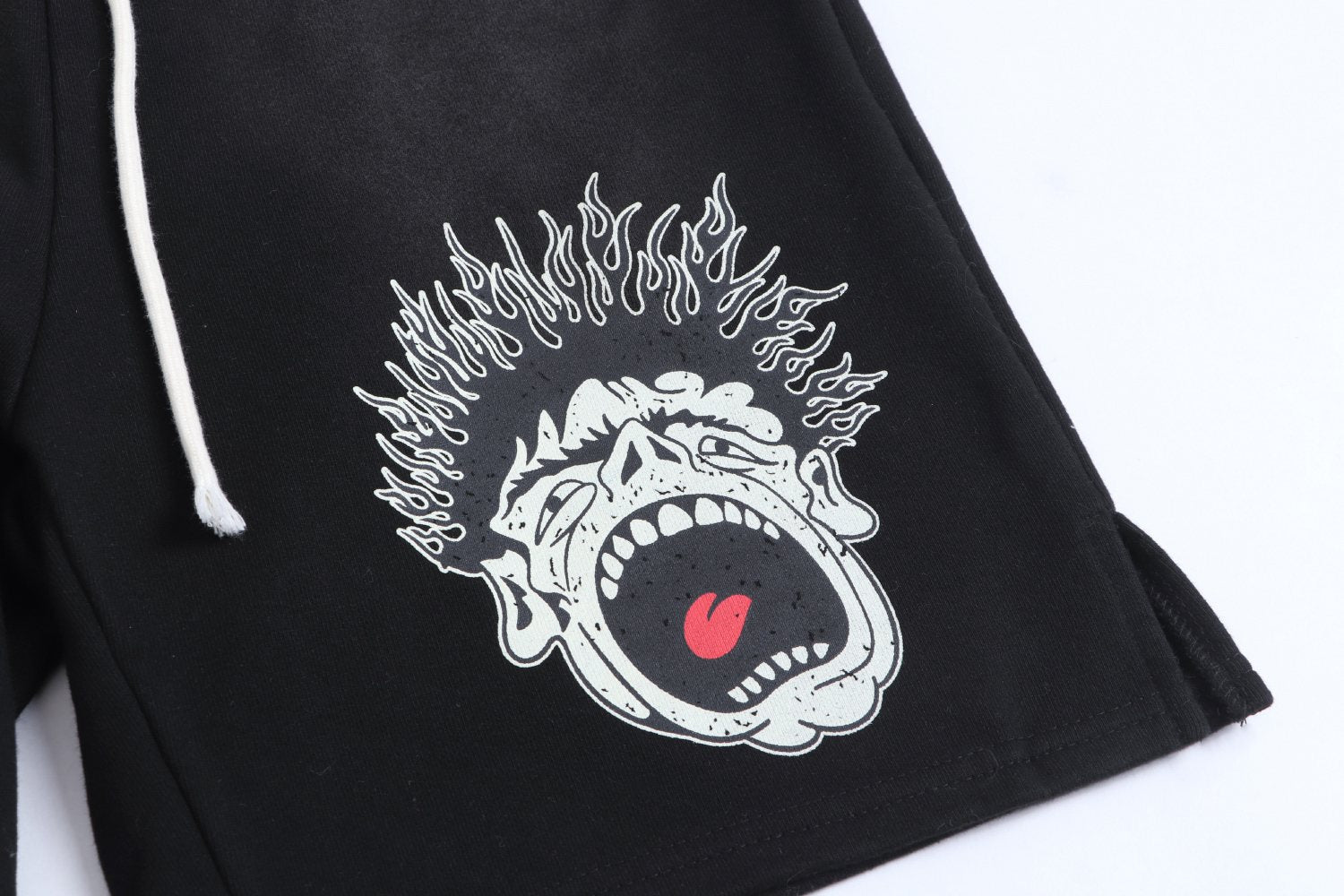 HS Records Graphic Drawstring Shorts ¡ª detail
