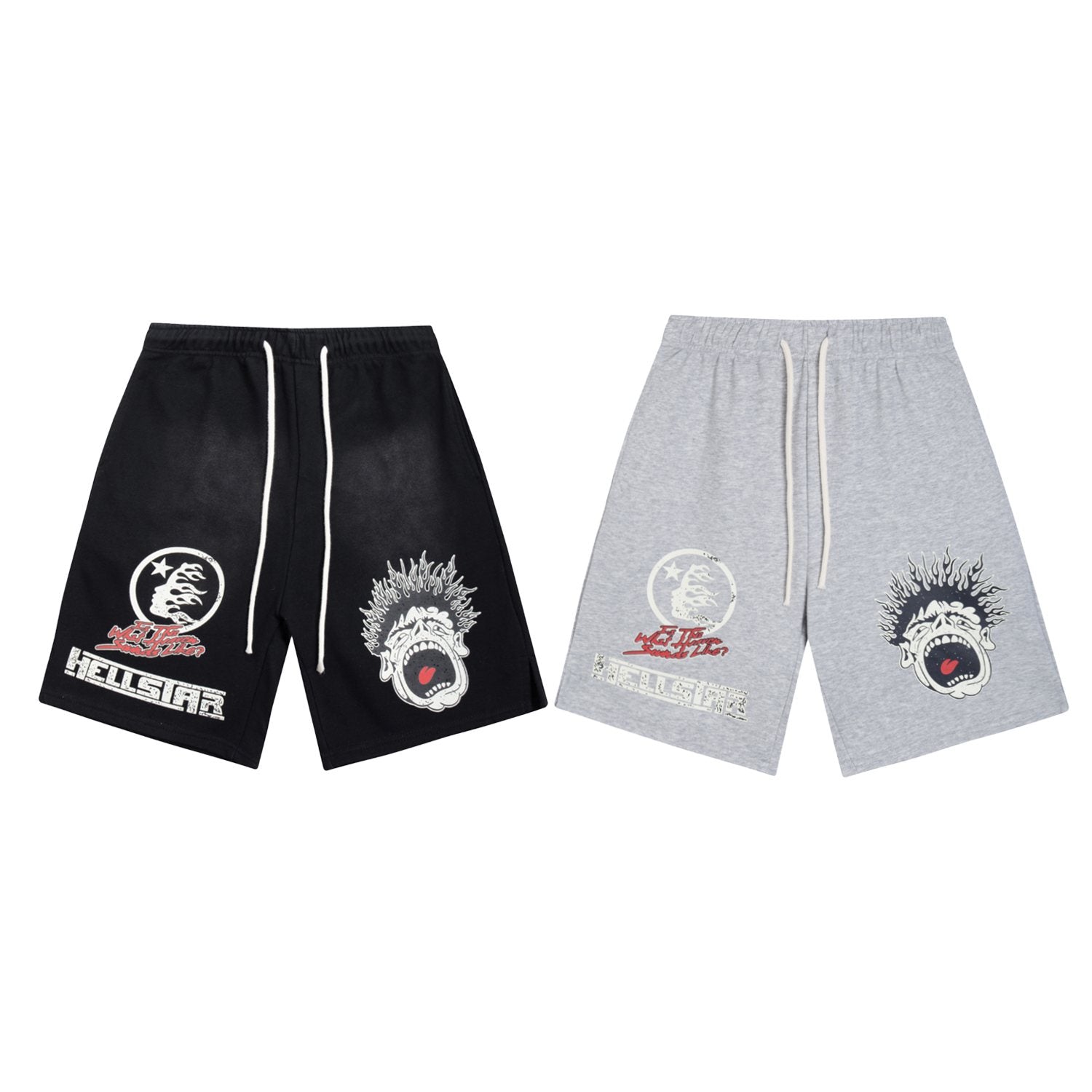 HS Records Graphic Drawstring Shorts ¡ª comparison